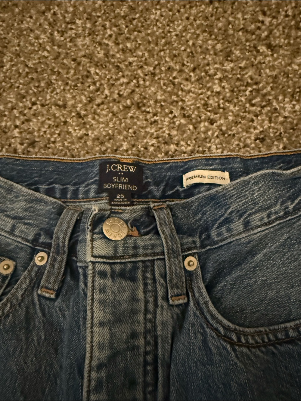 J. Crew Blue Patchwork Boyfriend Jeans - Picture 2 of 3